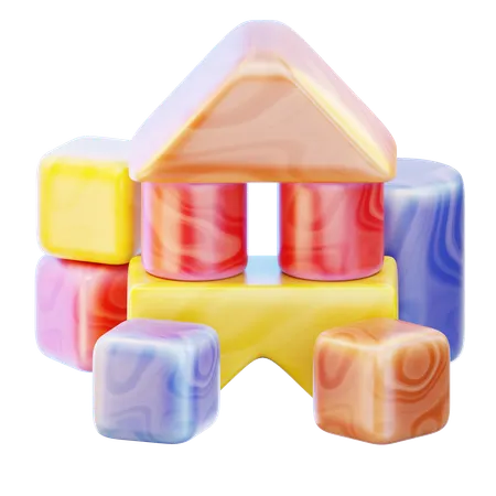 Build Block Toy  3D Icon