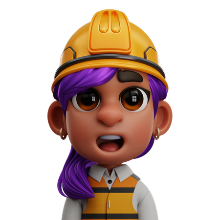 Female Worker 3D Icon