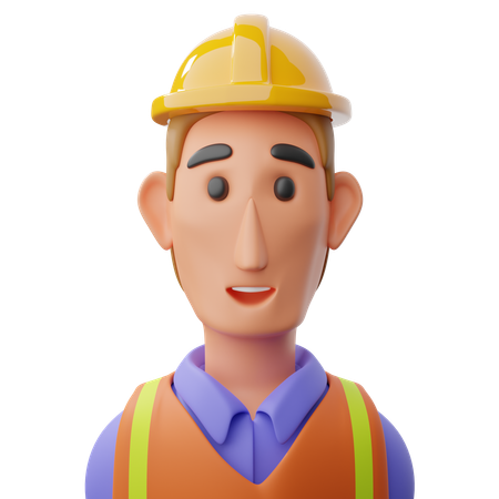 Builder avatar  3D Icon