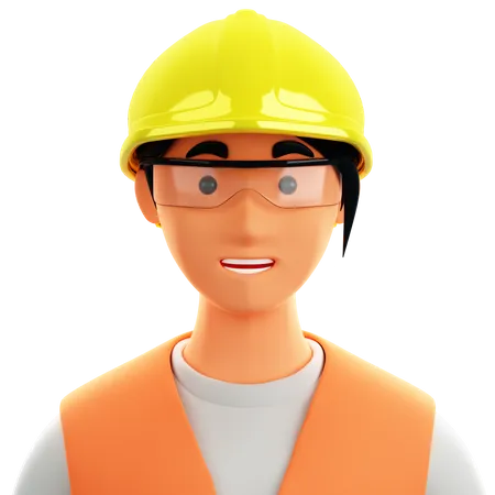 Builder Female  3D Icon