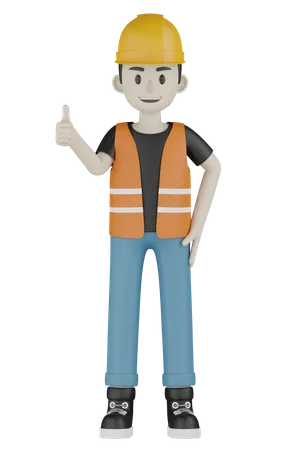 Builder Like  3D Illustration