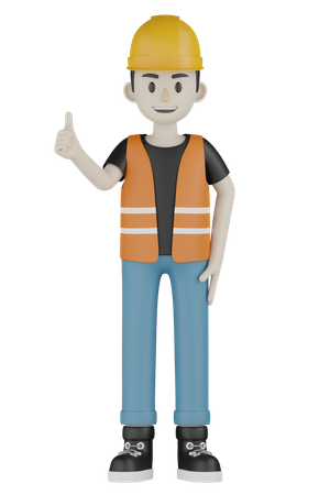 Builder Like  3D Illustration