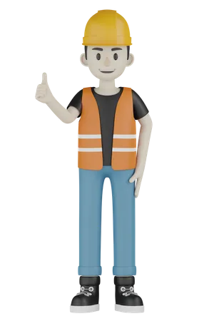 Builder Like  3D Illustration