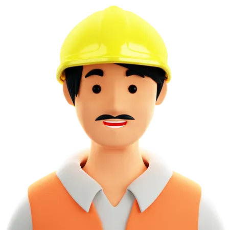Builder Male  3D Icon