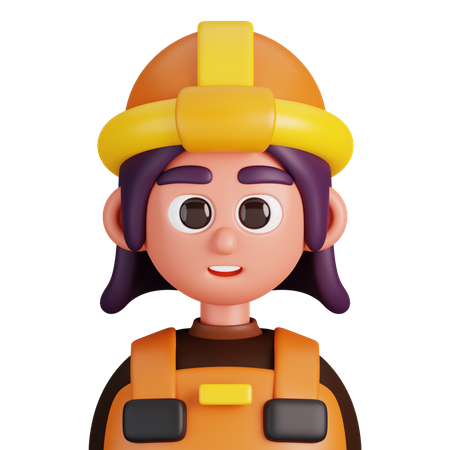 Builder Woman  3D Icon