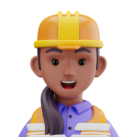 Builder Woman  3D Icon