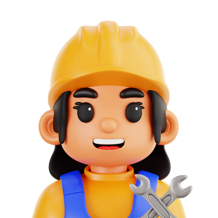 Builder Women  3D Icon