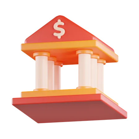 Building Bank 3D Icon