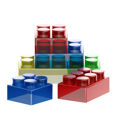 Building Blocks Stacked for Creative Play  3D Icon