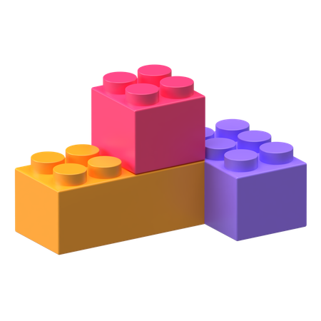 빌딩 블록 장난감  3D Icon