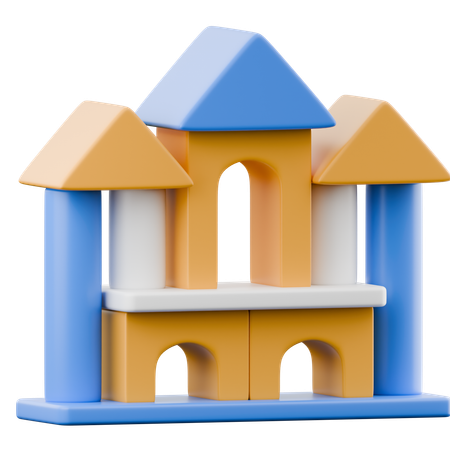 Building Blocks Toy  3D Icon