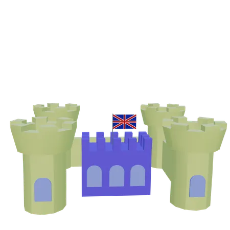 Building Castle  3D Icon