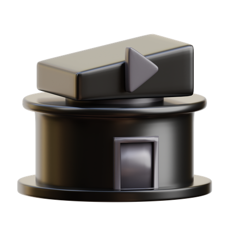 Building Cinema  3D Icon