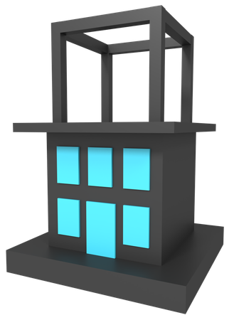 建築工事  3D Icon