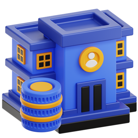 Building Data  3D Icon