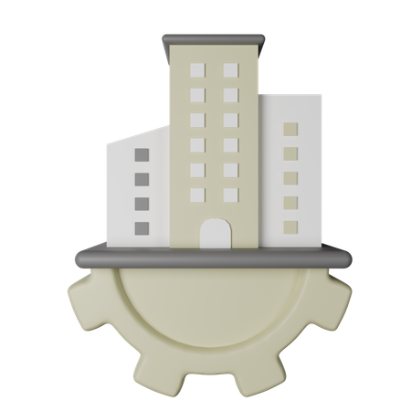 Building Development  3D Icon
