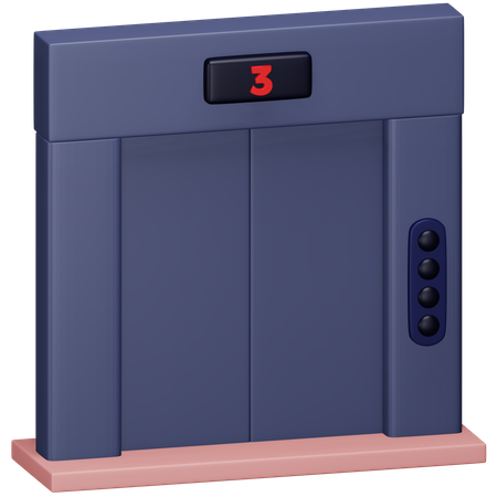 Building Elevator  3D Icon