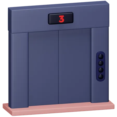 Building Elevator  3D Icon