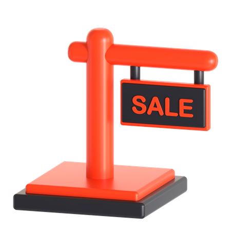 Building For Sale Sign  3D Icon