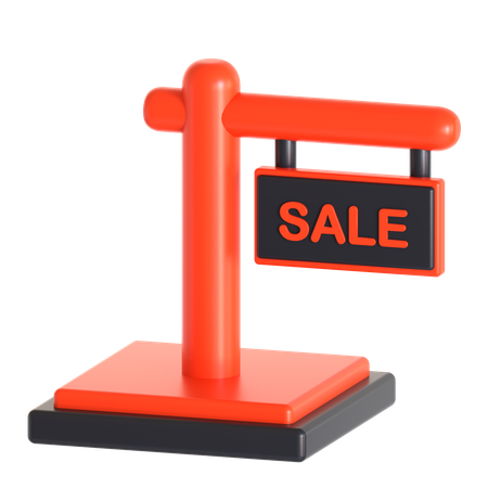 Building For Sale Sign  3D Icon