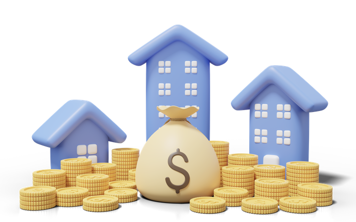 Building Investment Growth  3D Icon