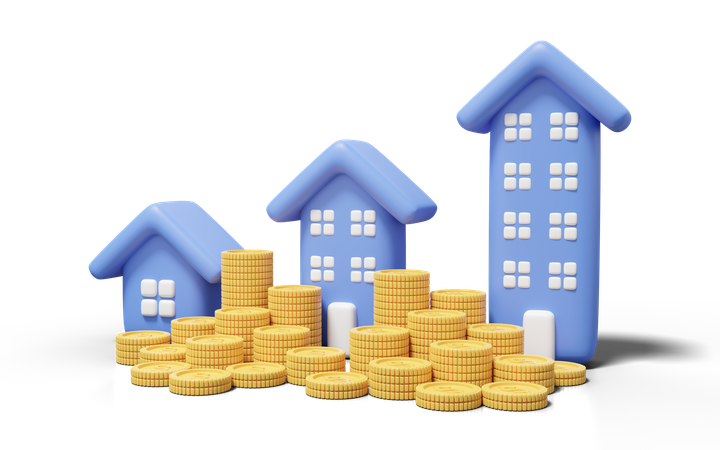 Building Investment Growth  3D Icon