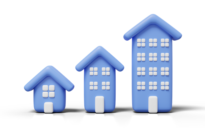 Building Investment Growth  3D Icon