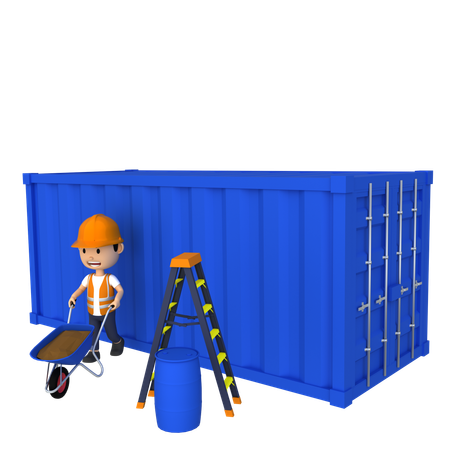 Building Labor  3D Icon