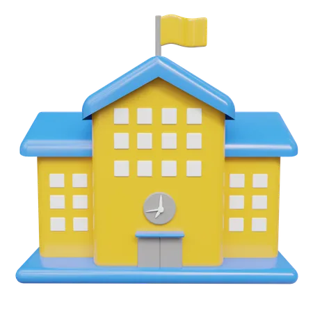 Building School  3D Icon