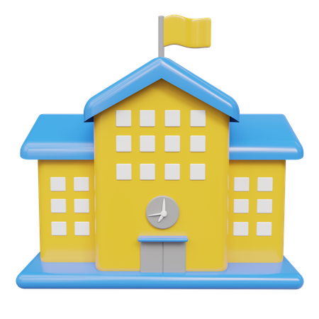 Building School  3D Icon