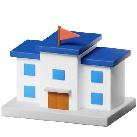 Building School  3D Icon