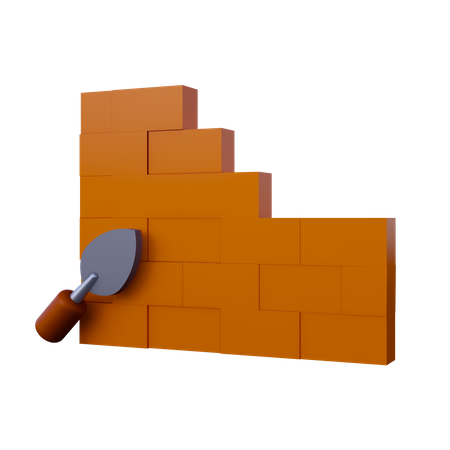 Building Walls 3D Icon