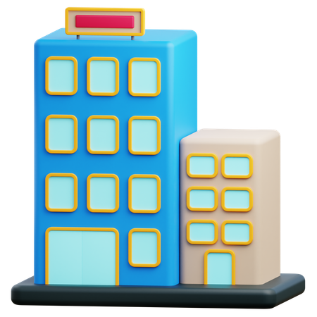 Buildings  3D Icon