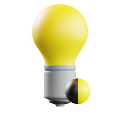 Bulb Contrast  3D Icon