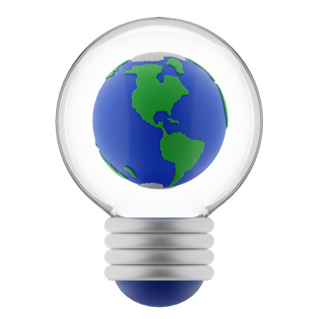 Bulb Earth  3D Icon