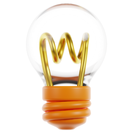 電球ランプ  3D Icon