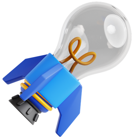 Bulb Rocket  3D Icon