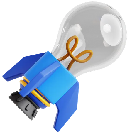 Bulb Rocket  3D Icon