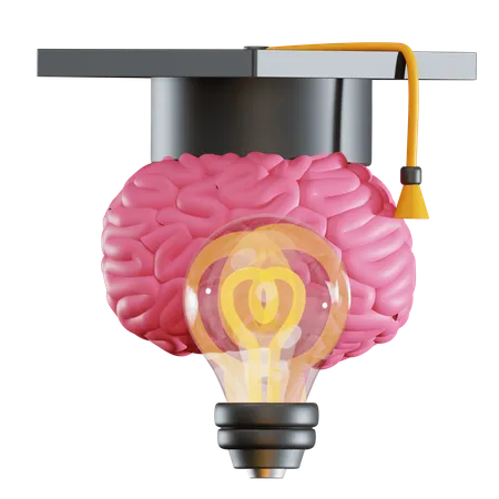 Academia del bulbo cerebral  3D Icon