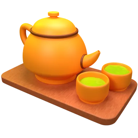 Bule de chá matcha  3D Icon