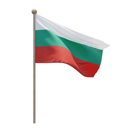 Asta de bandera de bulgaria  3D Flag