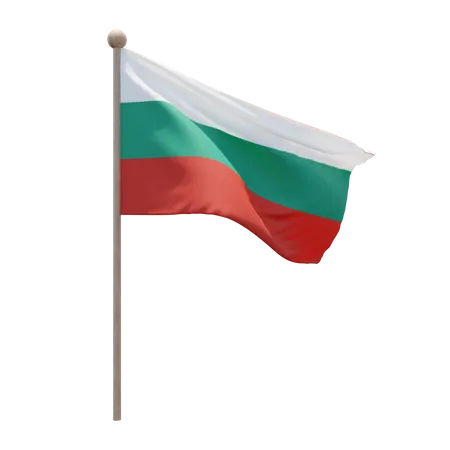 Bulgaria Flag Pole  3D Flag