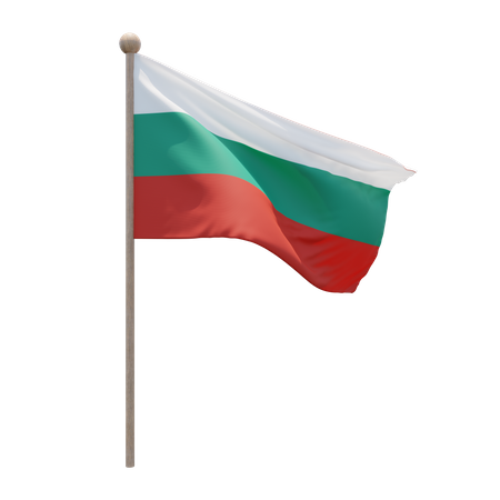 Bulgaria Flagpole  3D Icon