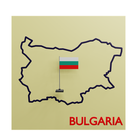 Bulgaria Map  3D Icon