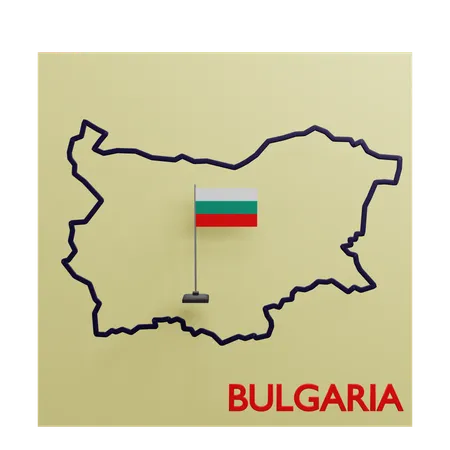 Bulgaria Map  3D Icon