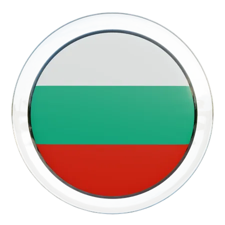 Bulgaria Round Flag  3D Icon