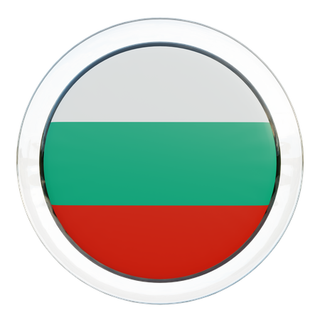 Bulgaria Round Flag 3D Icon