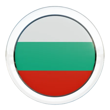Bulgaria Round Flag 3D Icon