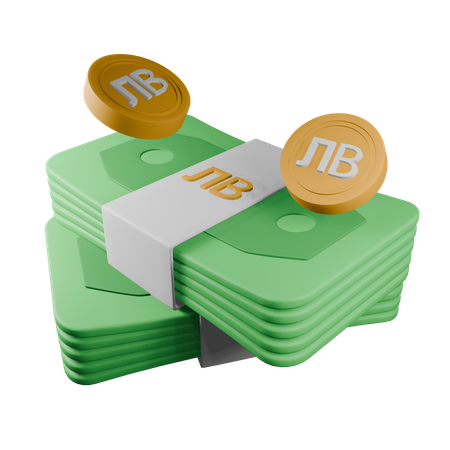 Bulgarian lev  3D Icon