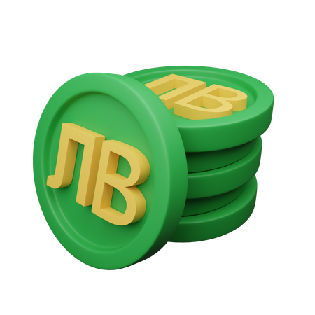 Bulgarian lev  3D Icon